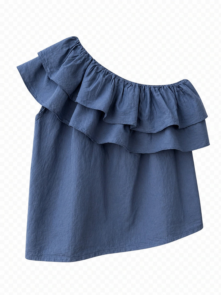 Blusa One Shoulder con Volantes | Elegancia y Estilo