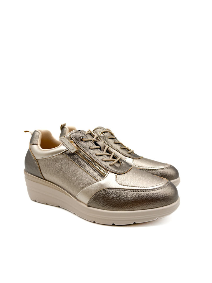 Zapatillas Deportivas de Cuña Elegantes con Cremallera Lateral