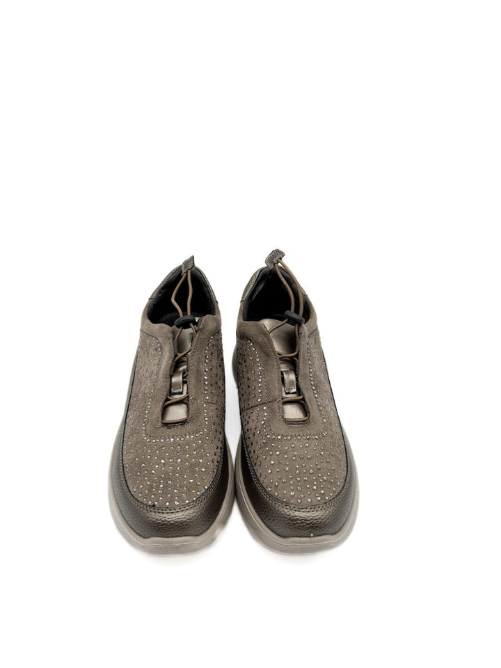Zapatillas de Deporte con Pedrería y Plataforma