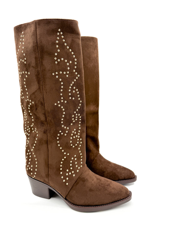Botas Altas detalles Remaches Metálicos