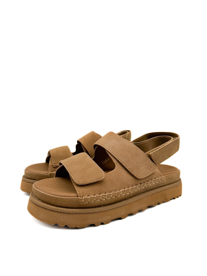 Sandalias Suela Gruesa Cierre de Velcro