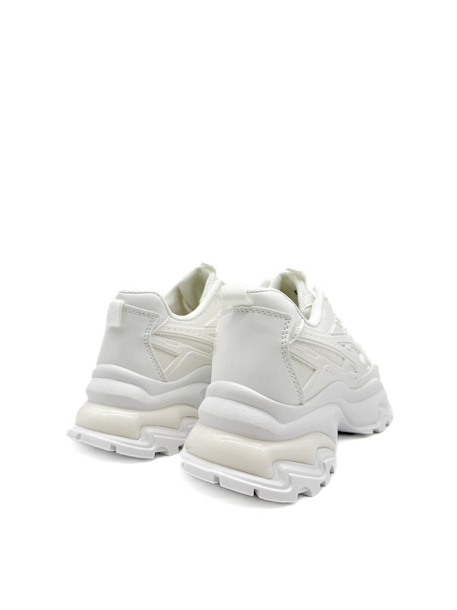 Zapatillas Blanco y Negro: Estilo Urbano con Suela Gruesa