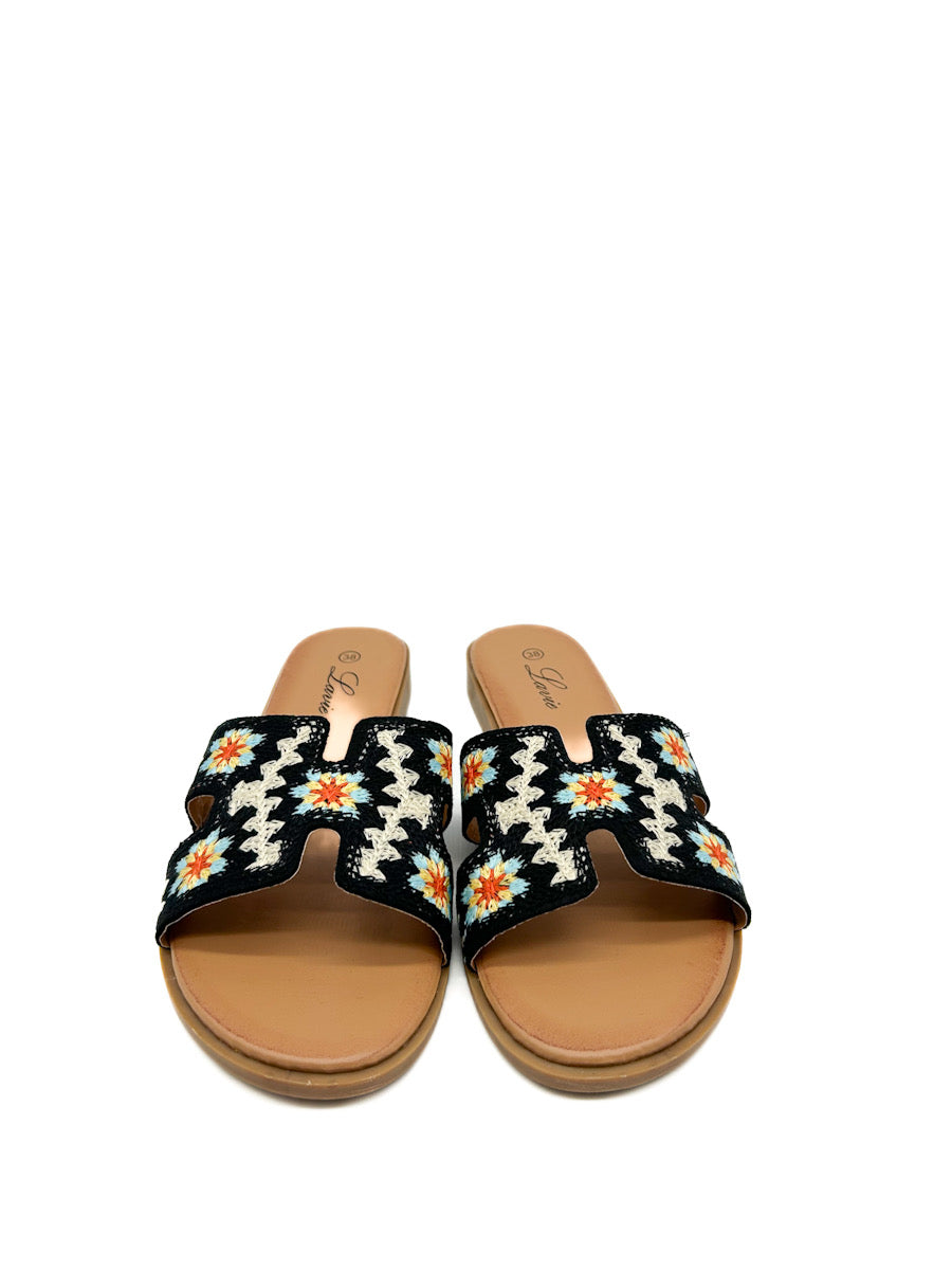 Sandalias Planas  Forrado Flores VG342