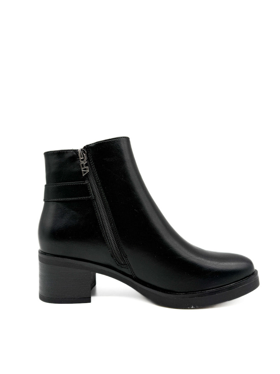 Botines con Tacón Grueso y Hebilla Decorativa