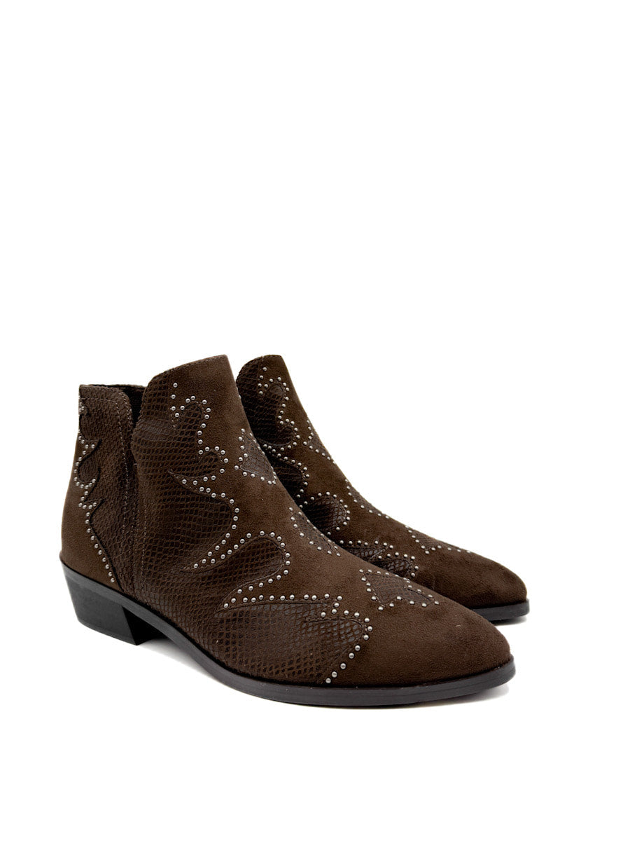 Botines cowboy Modernas con Detalles de Tachas Corina M5792