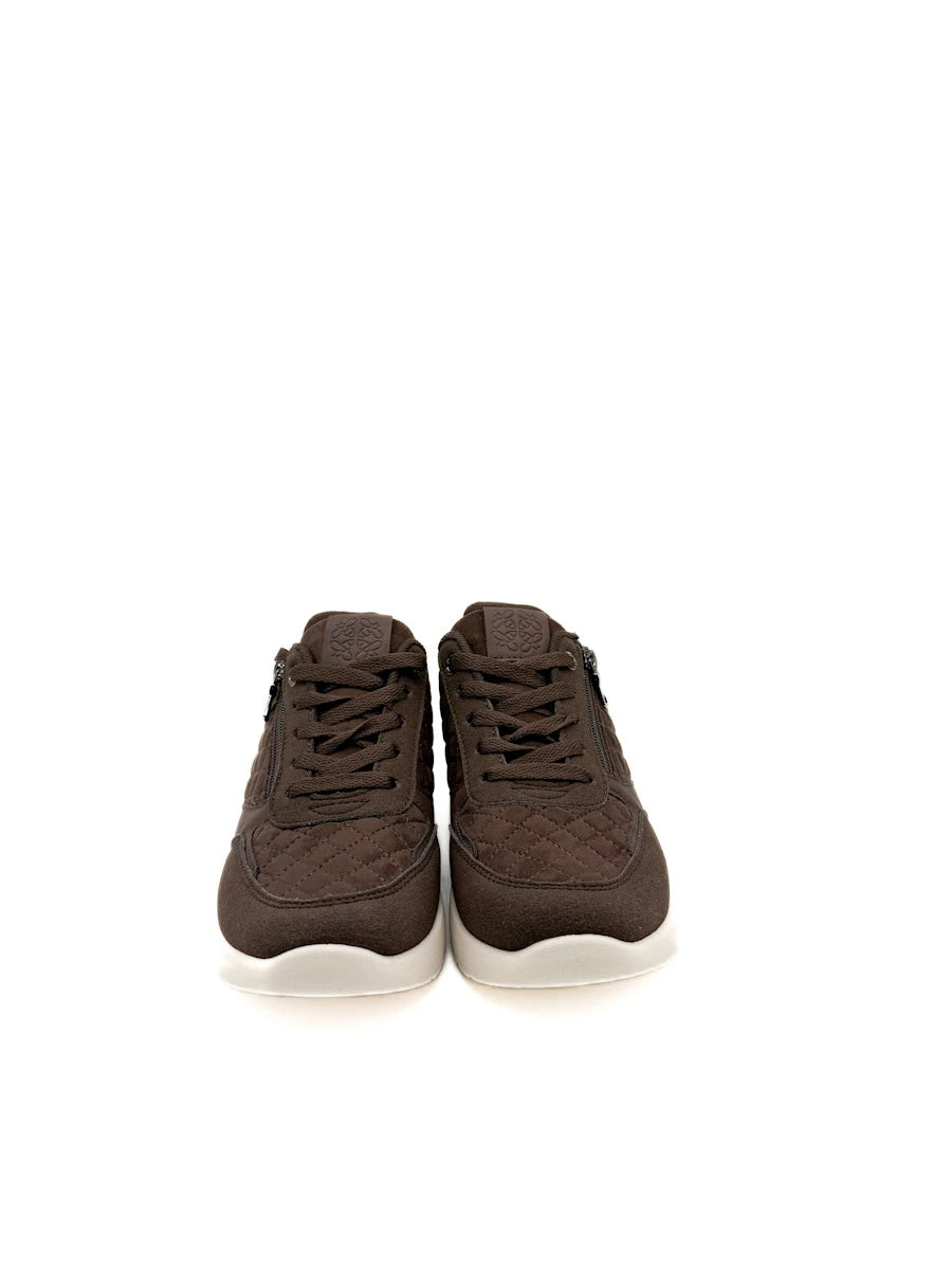 Zapatillas Casuales Acolchadas con Cuña, Cremallera Lateral y Suela Confort