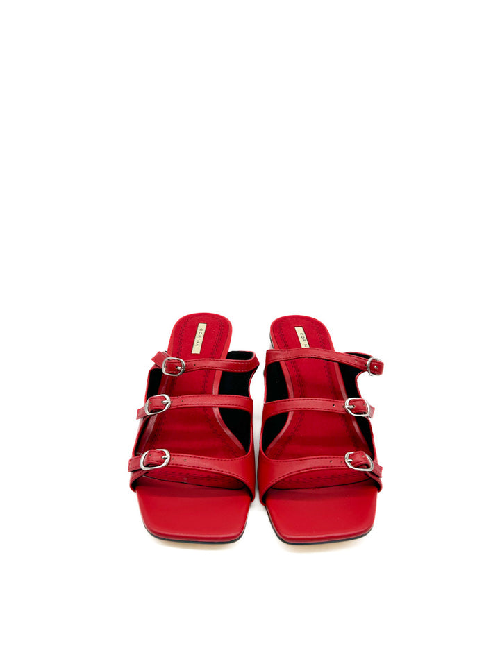 Sandalias de Tacón Medio con Hebillas Ajustables Corina M5371