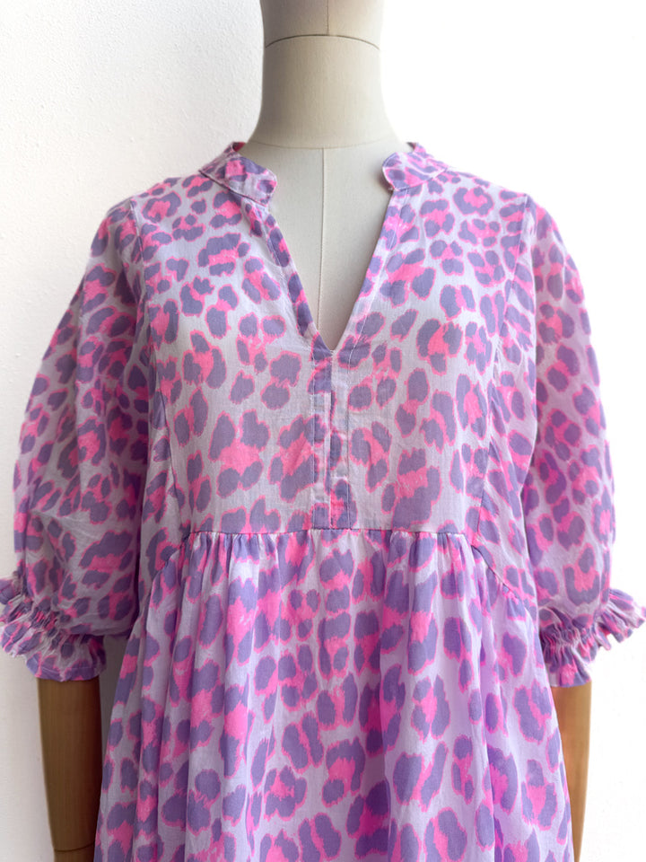 Vestido Largo Animal Print en Colores Vibrantes