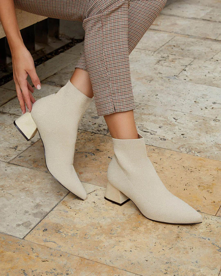 Botines Calcetín Tacón Cuadrado A3449