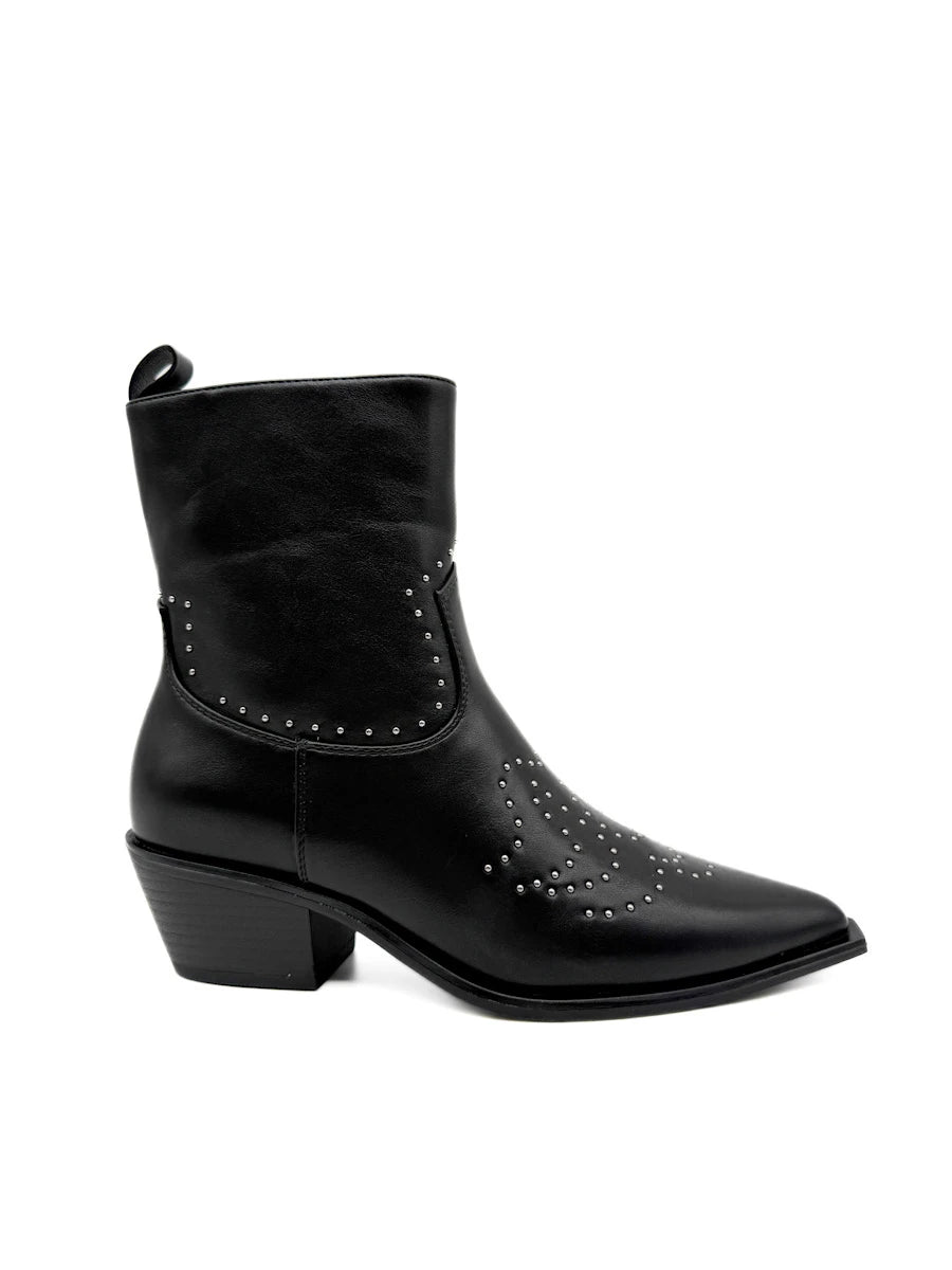 Botines Cowboy de Antelina con Tachuelas Decorativas