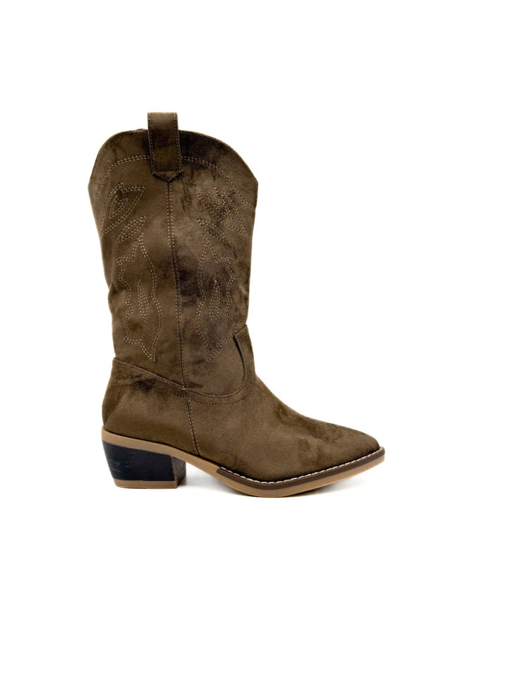 Botas cowboy marrón chocolate de antelina Alieva