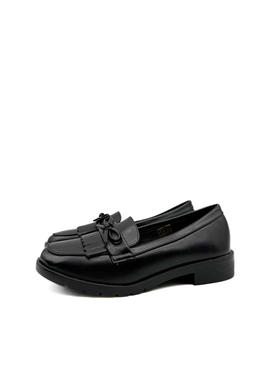Mocasines Planos con Flecos y Lazo