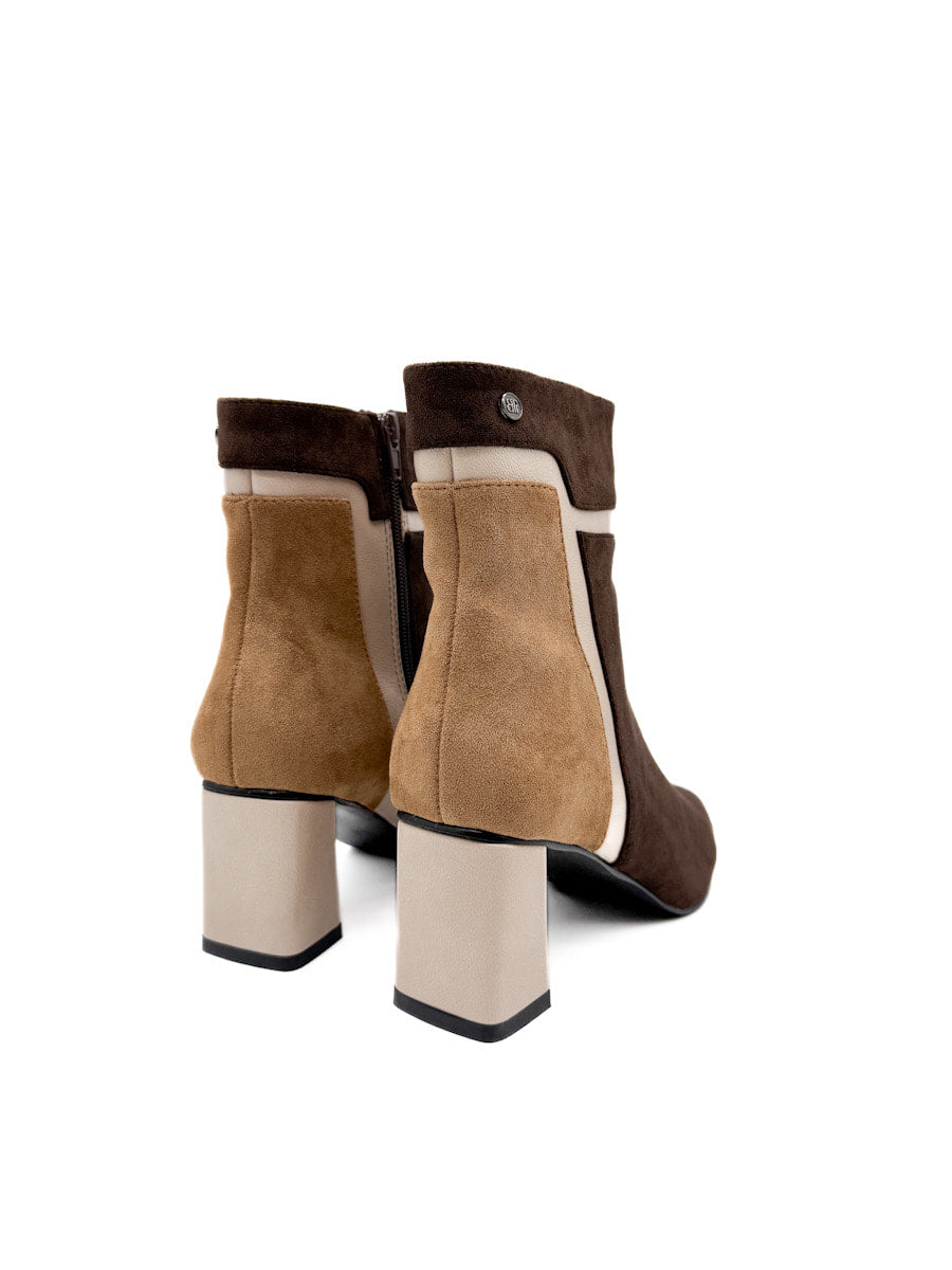 Botines de Antelina con Tacón Cuadrado
