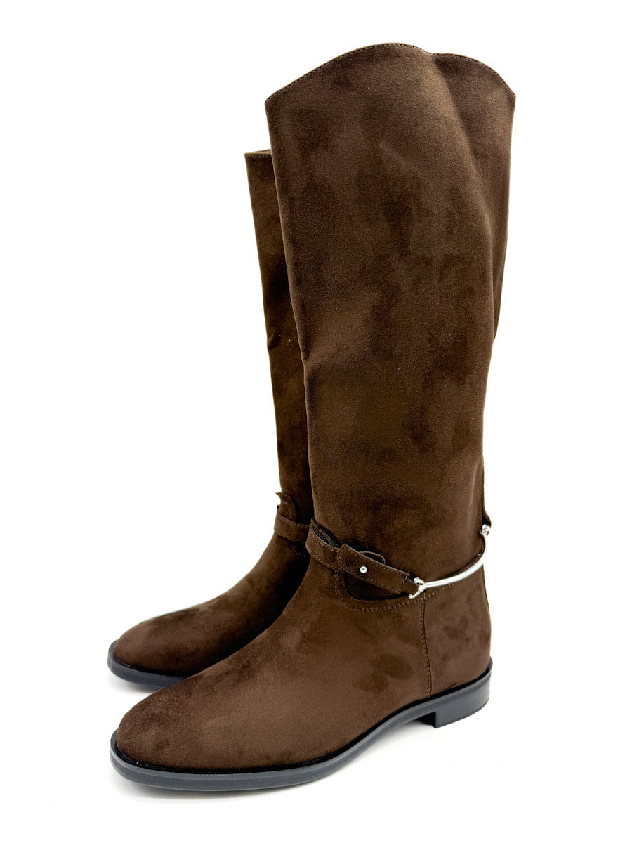 Botas altas con Tira Decorativa de Hebilla Removible Corina M5830