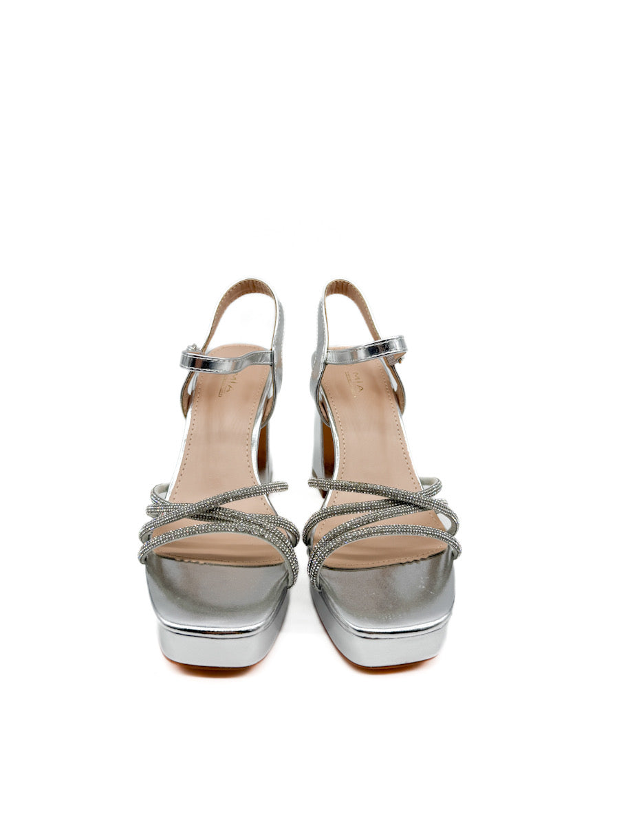 Sandalias Plataforma de Fiesta con Brillo