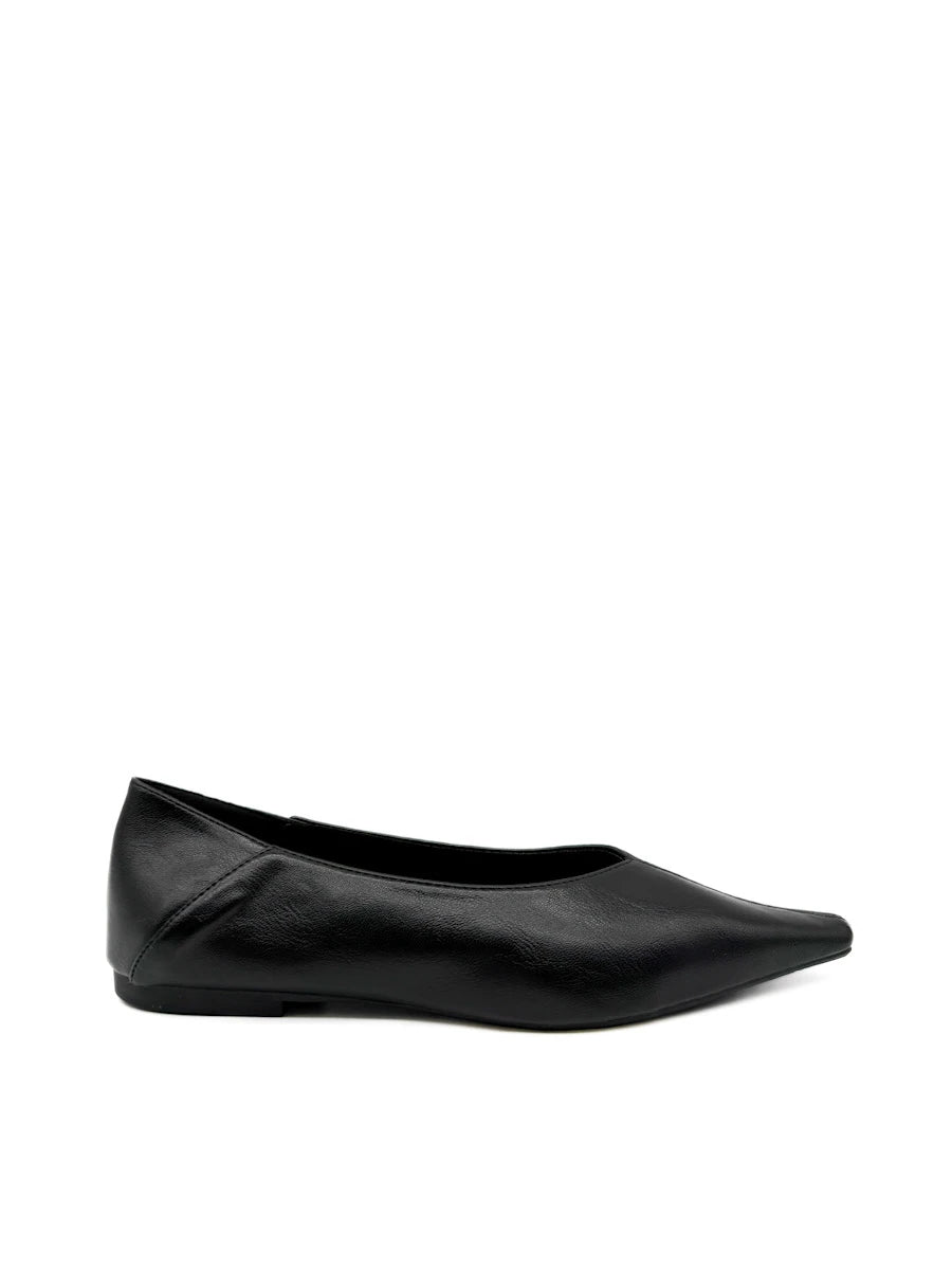 Bailarinas de Punta Estrecha con Escote en V - Zapatos Planos Elegantes