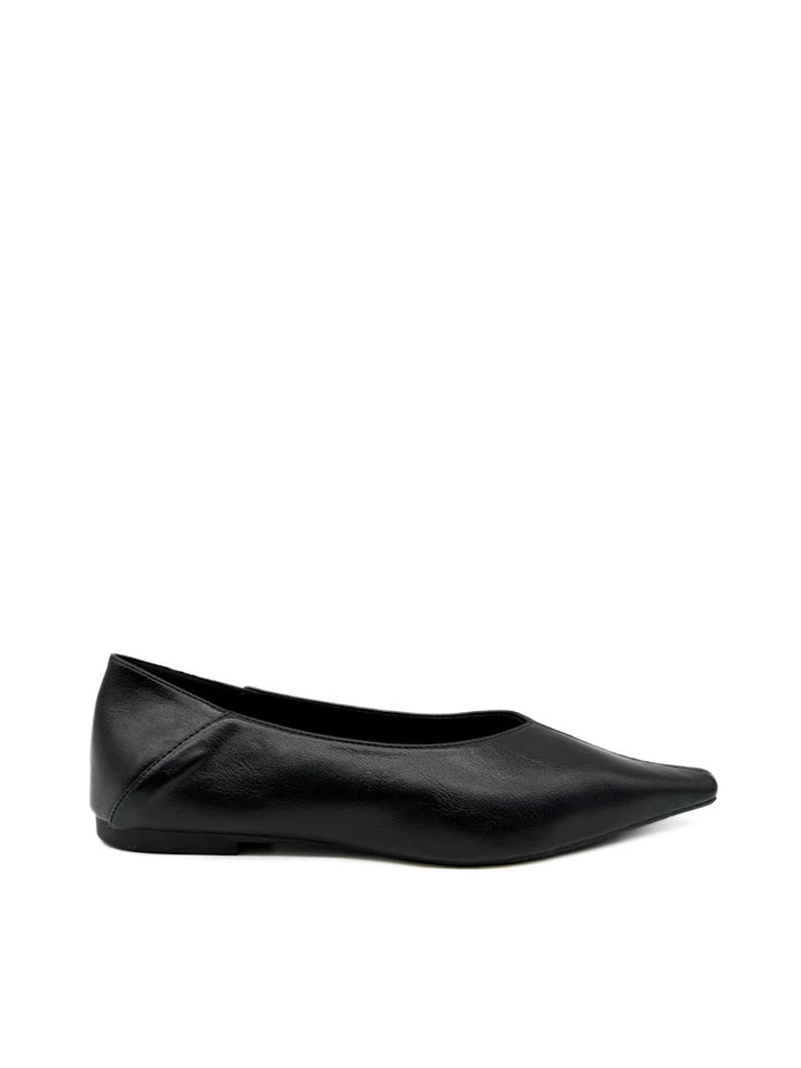 Bailarinas de Punta Estrecha con Escote en V - Zapatos Planos Elegantes