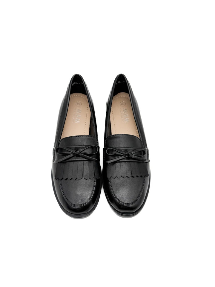 Mocasines Planos con Flecos y Lazo