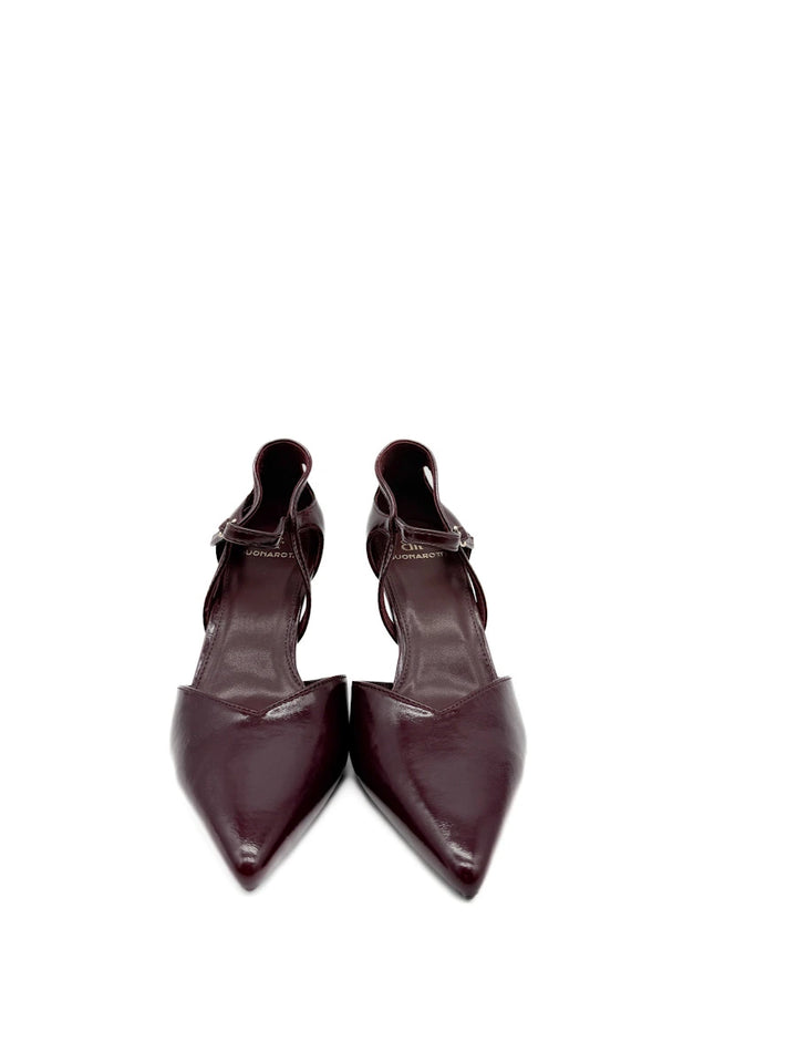 Zapatos de Salón con Tacón de Aguja, Punta Afilada y Tira con Hebilla