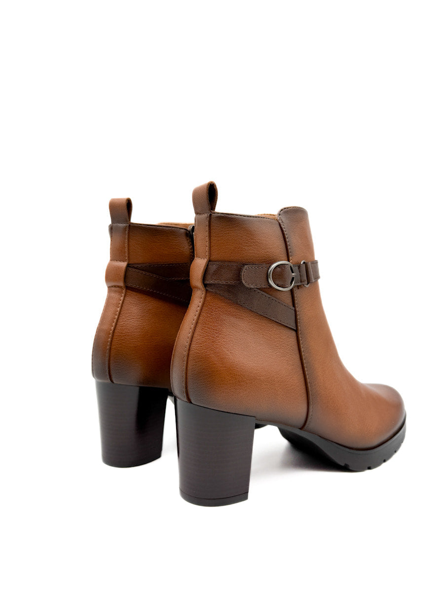 Botines de Tobillo con Tacón y Correa Decorativa