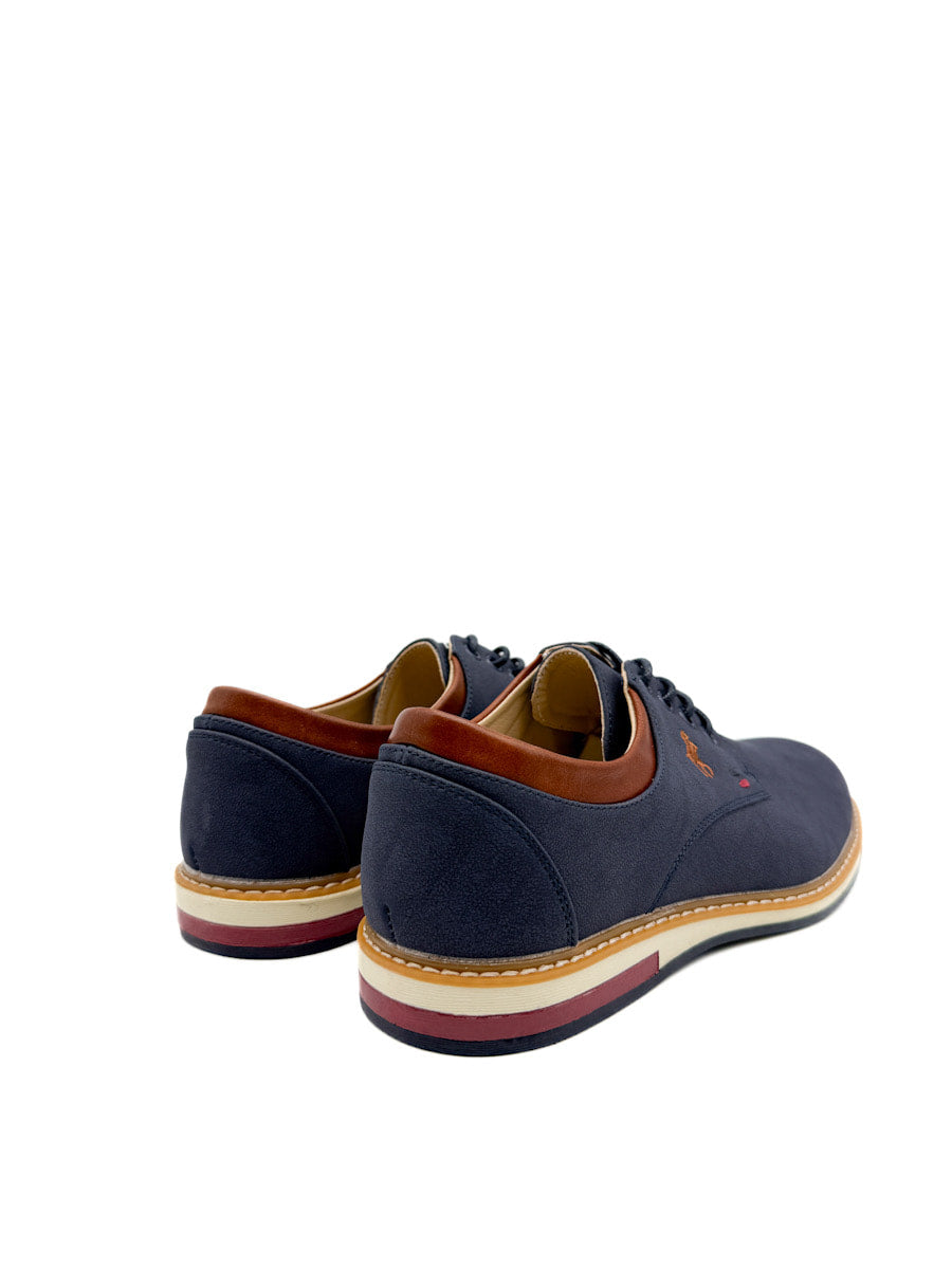 Zapatos de Vestir Informales de Piel Sintética Azul Marino