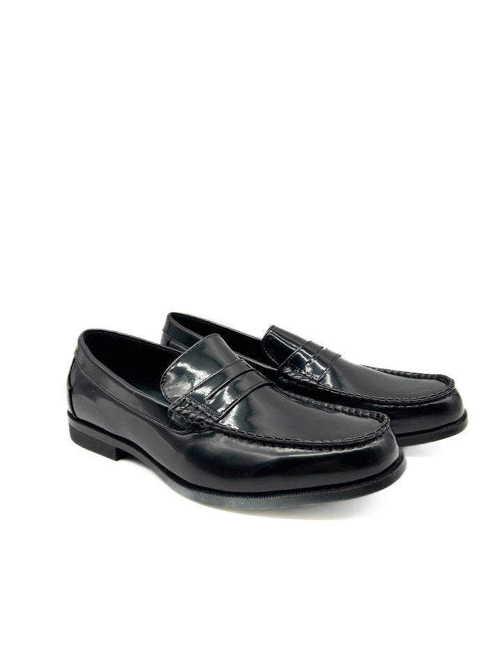 Mocasines de castellanos de cuero sintético negro