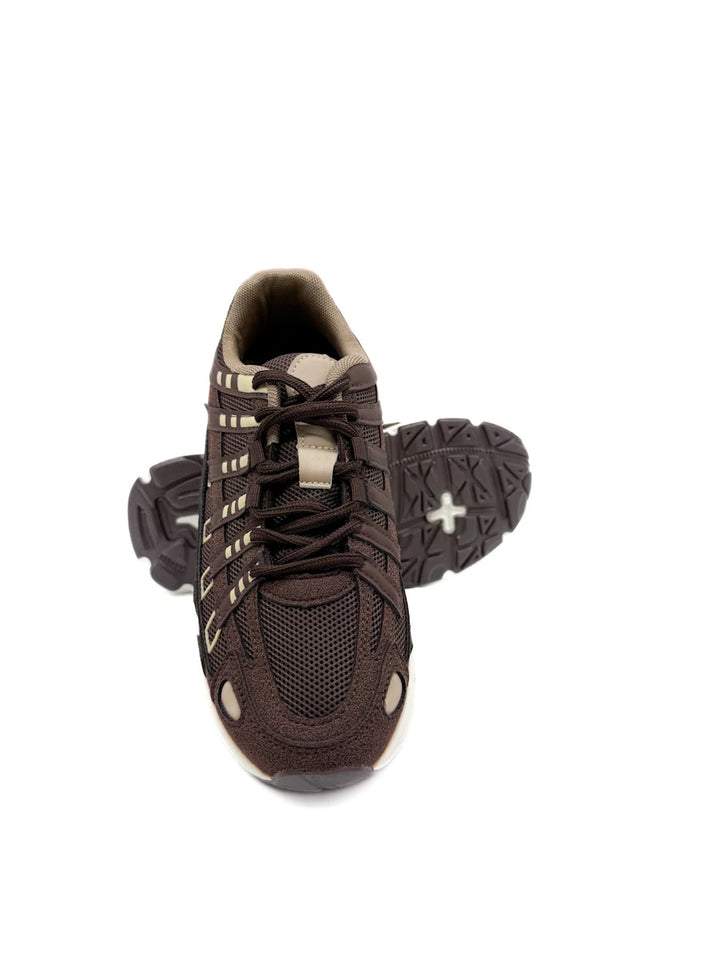 Zapatillas Deportivas Retro de Malla Combinada con Suela de Volumen