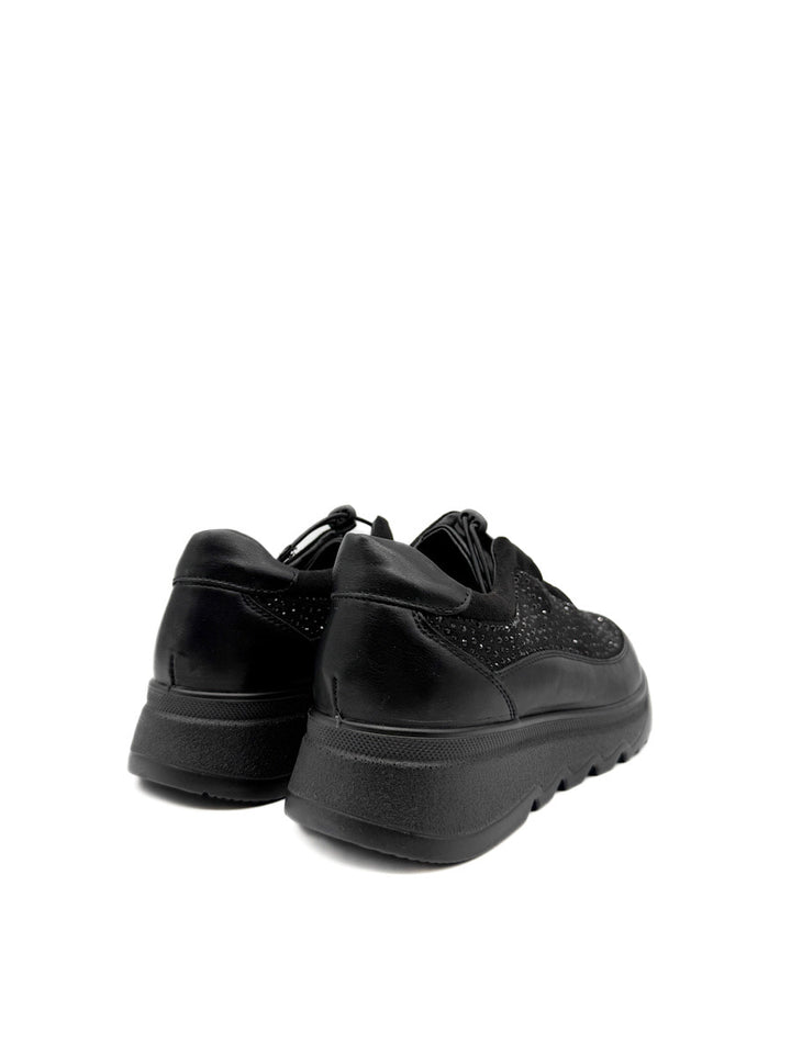 Zapatillas de Deporte con Pedrería y Plataforma