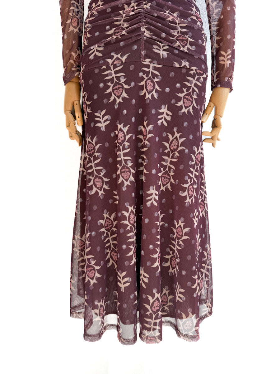 Vestido Largo con Estampado Floral
