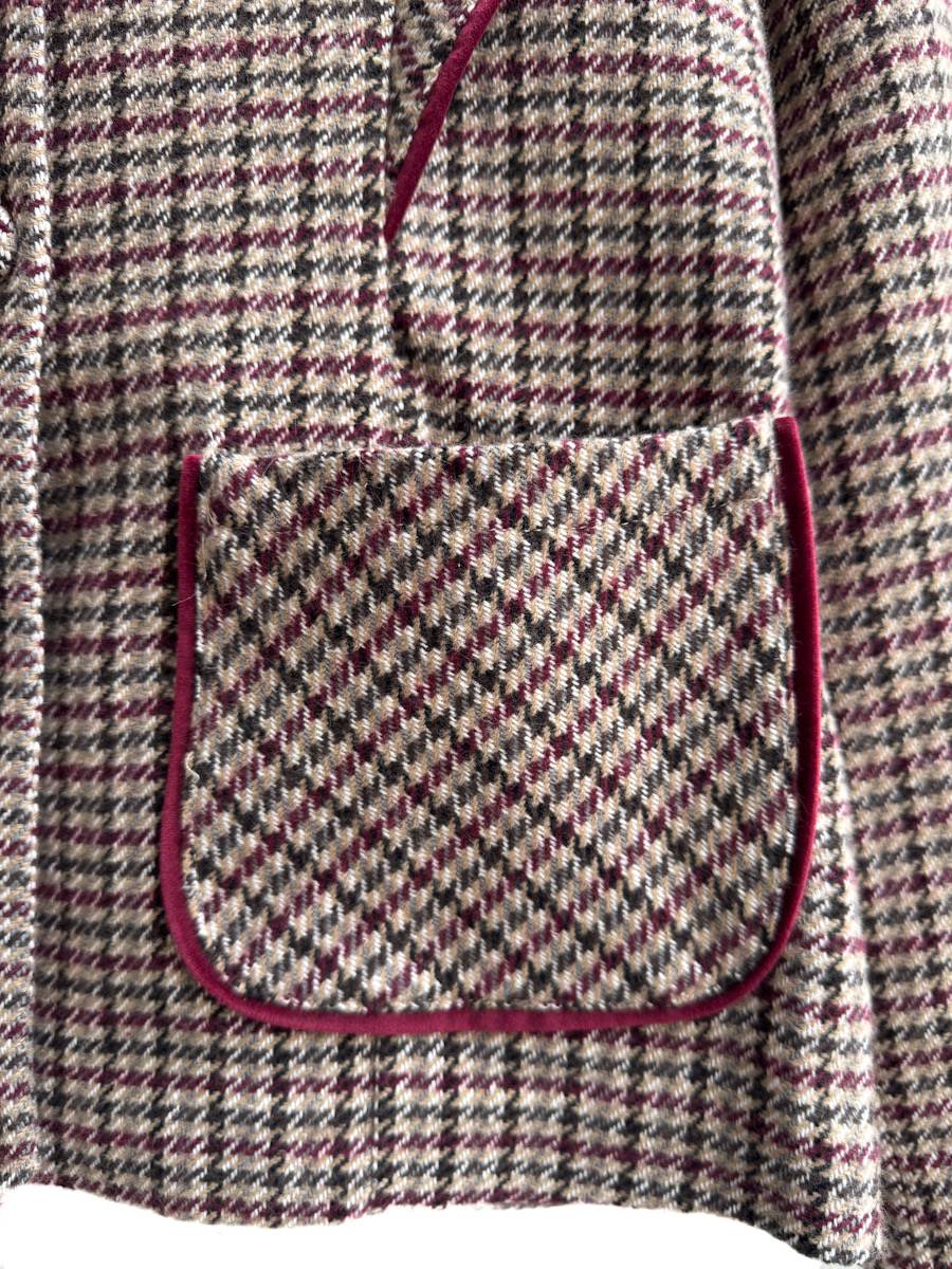 Chaqueta Cuadro Príncipe de Gales con Detalle en Contraste