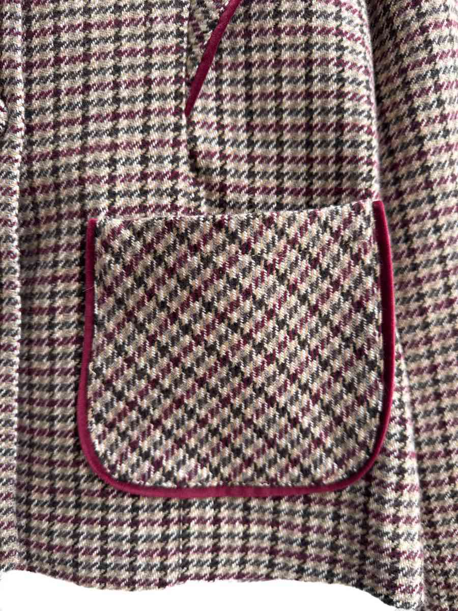 Chaqueta Cuadro Príncipe de Gales con Detalle en Contraste