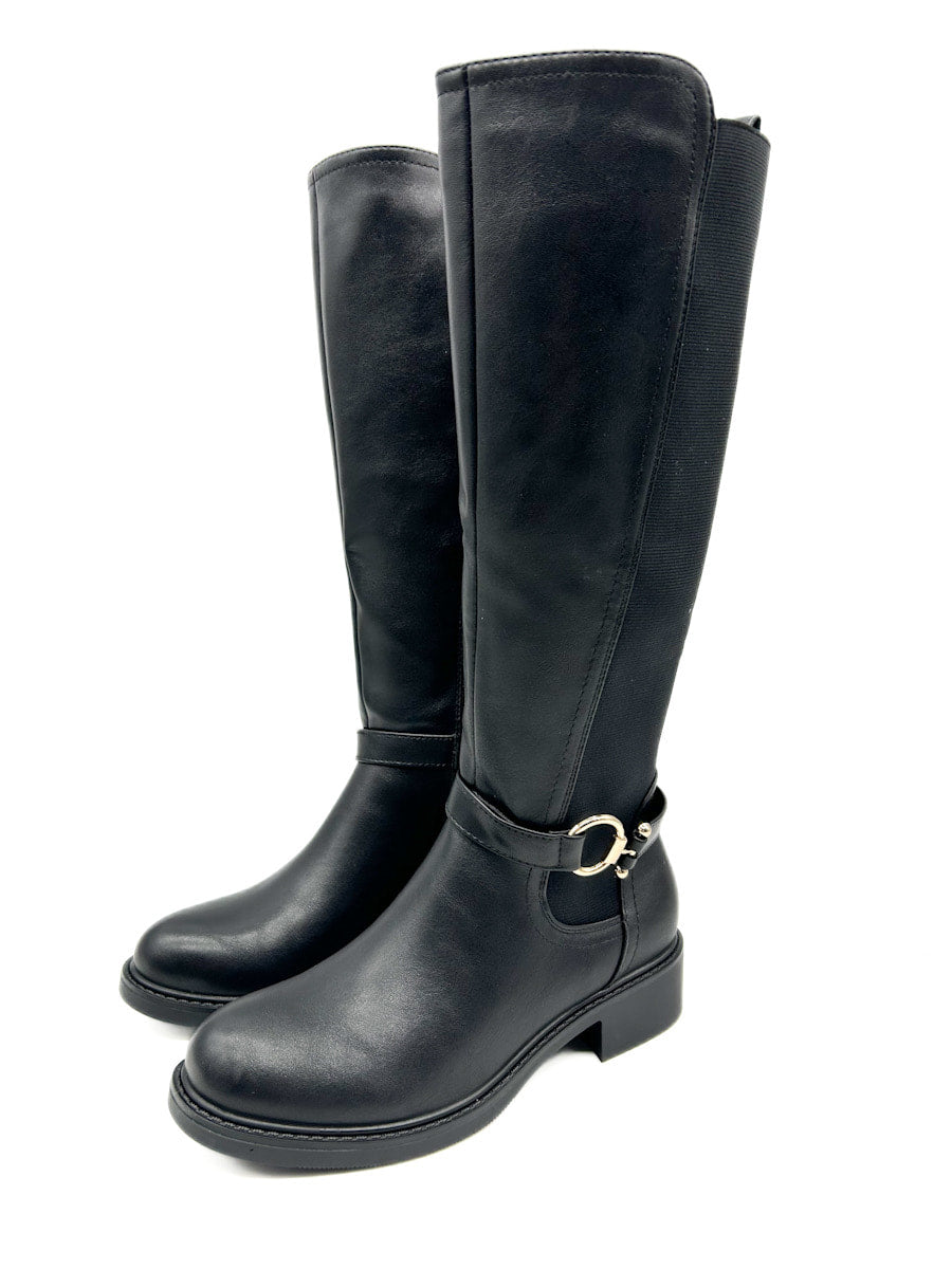 Bota Negra Elástico Referencia RQ51