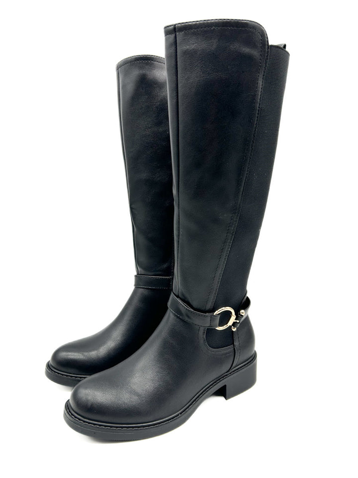 Bota Negra Elástico Referencia RQ51