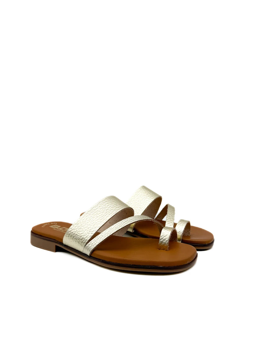Sandalias de Cuero con Tira de Dedo y Plantilla de Gel - Artesanía Española