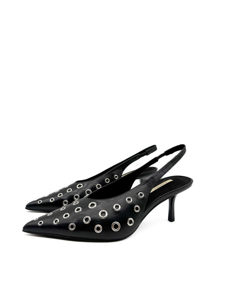 Zapatos de Tacón Destalonado con Ojales Metálicos Corina M5775