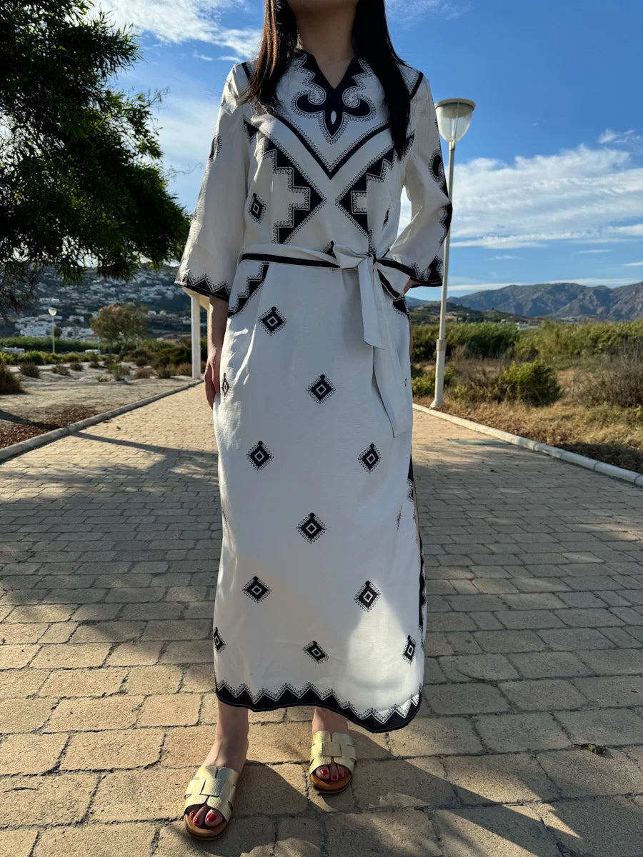 Vestido largo 9836 Blanco