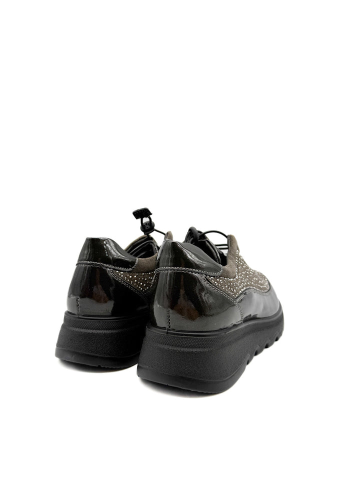 Zapatillas de Deporte con Pedrería y Plataforma