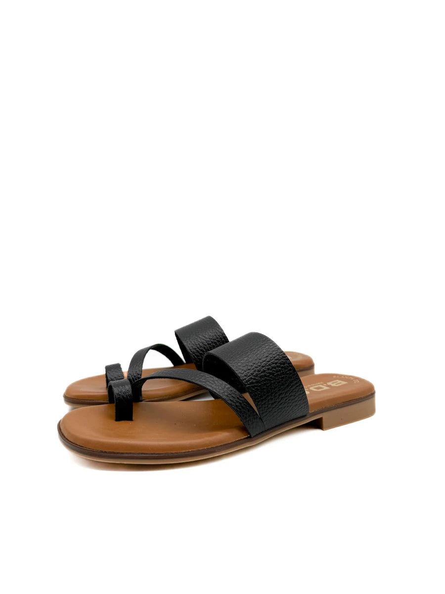 Sandalias de Cuero con Tira de Dedo y Plantilla de Gel - Artesanía Española