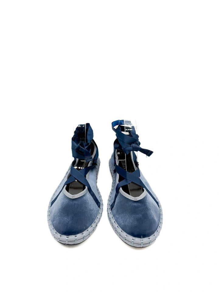 Bailarinas de Terciopelo con Cintas Cruzadas - Elegancia Artesanal