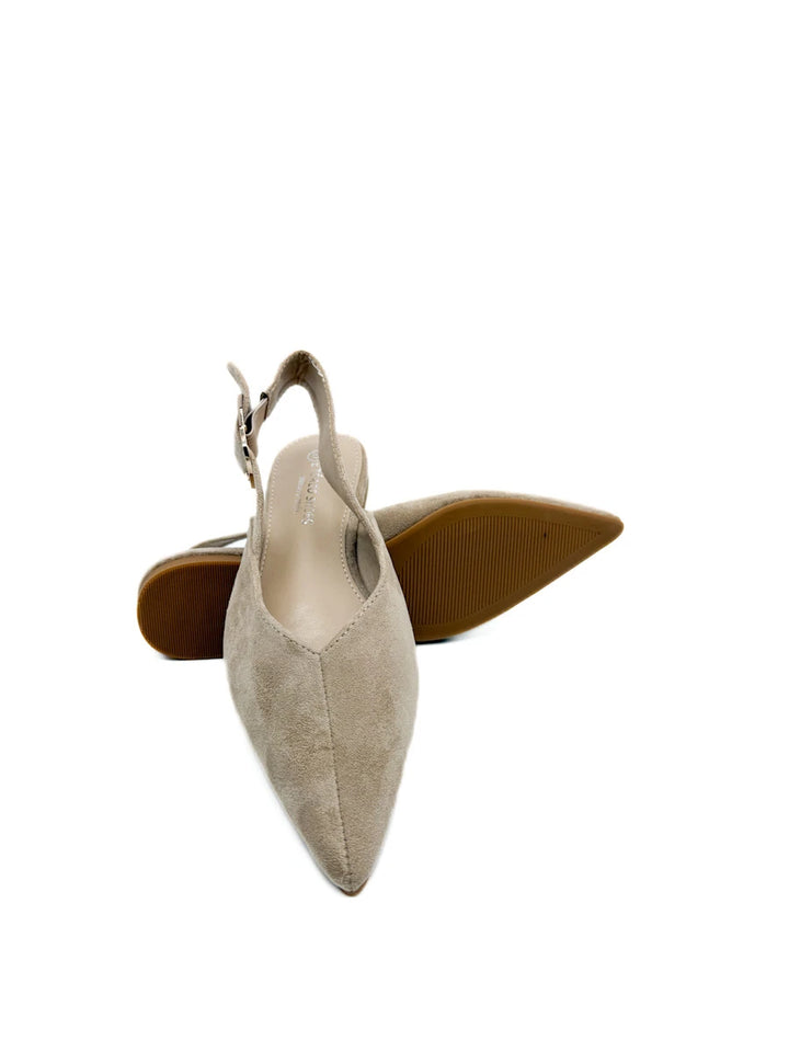 Zapatos Planos Destalonados de Antelina con Escote en V – Elegancia Diaria