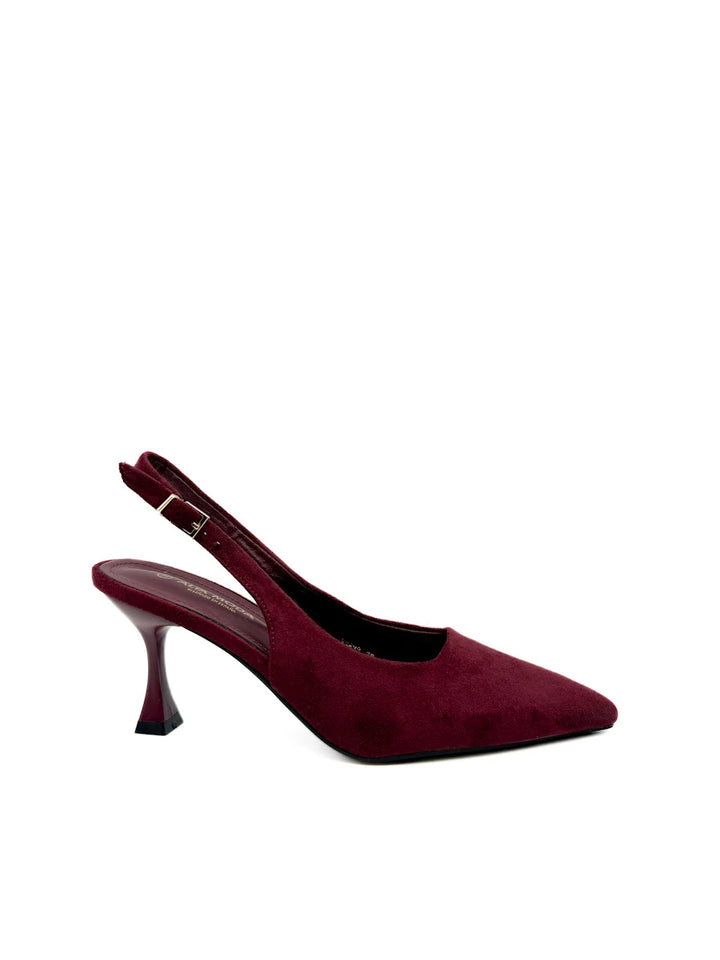Zapatos Destalonados con Tacón Chupete y Punta Afilada