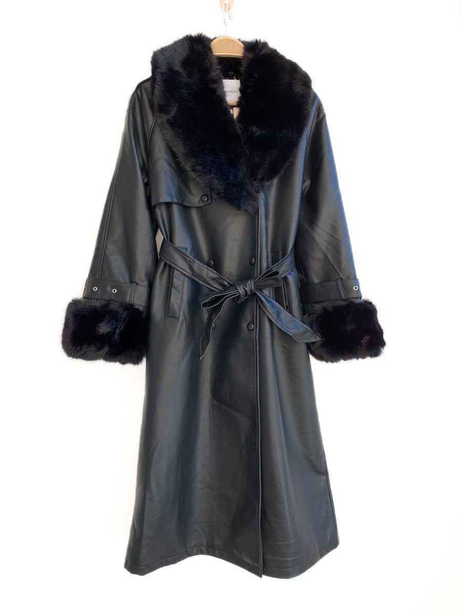 Abrigo Polipiel Negro M