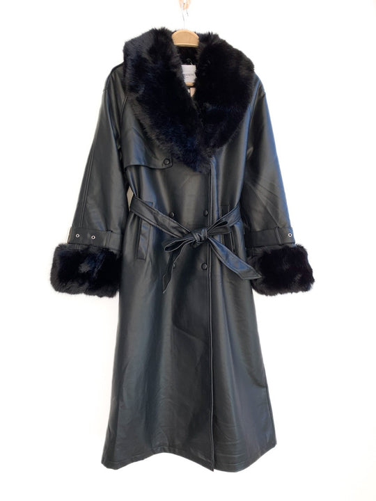 Abrigo Polipiel Negro M