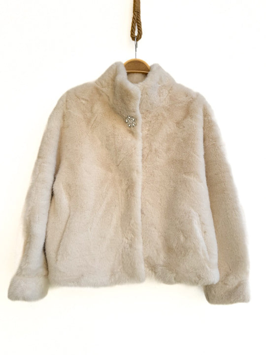 Chaqueta de Pelo Beige