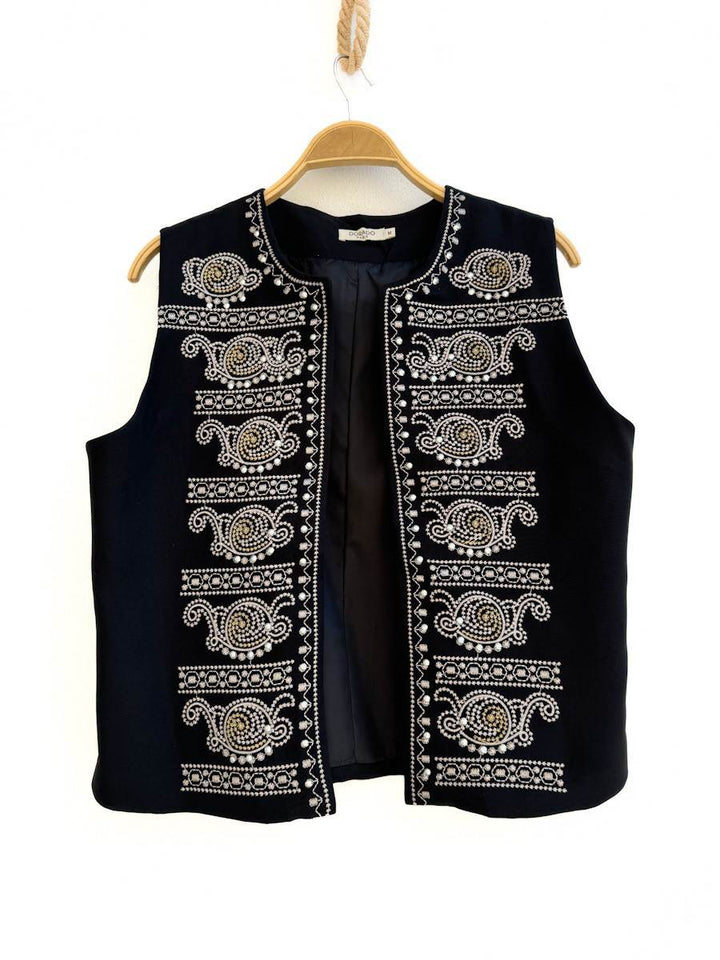Chaleco CA5086 Bordados Negro