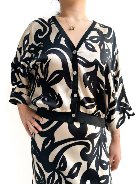 Chaqueta Estampada Beige única