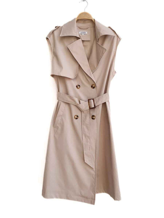 Gabardina sin mangas Beige