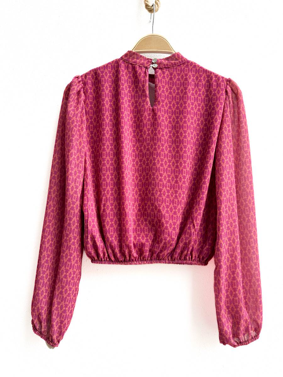 Blusa de Manga Larga con Estampado Geométrico, Disponible en Más Colores y Diseños