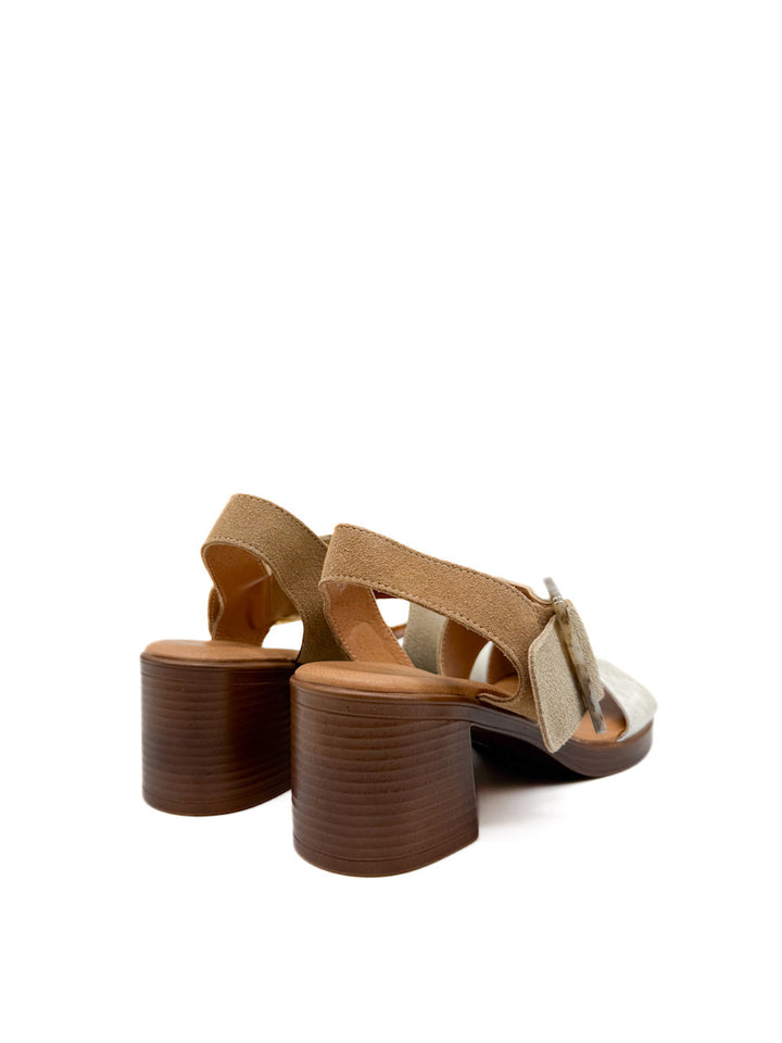 Sandalias Multicolor de Tacón de Bloque para Mujer
