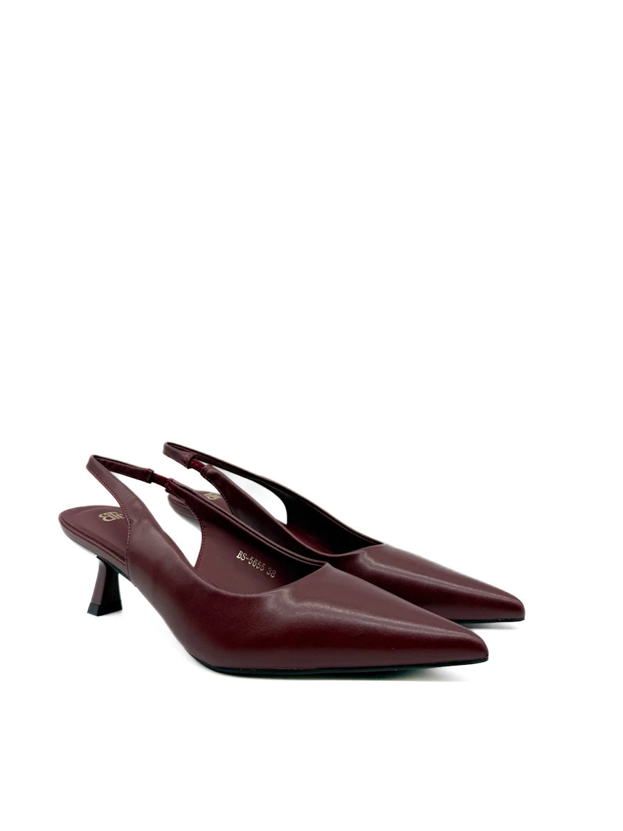 Zapatos Destalonados con Tacón Chupete y Punta Afilada